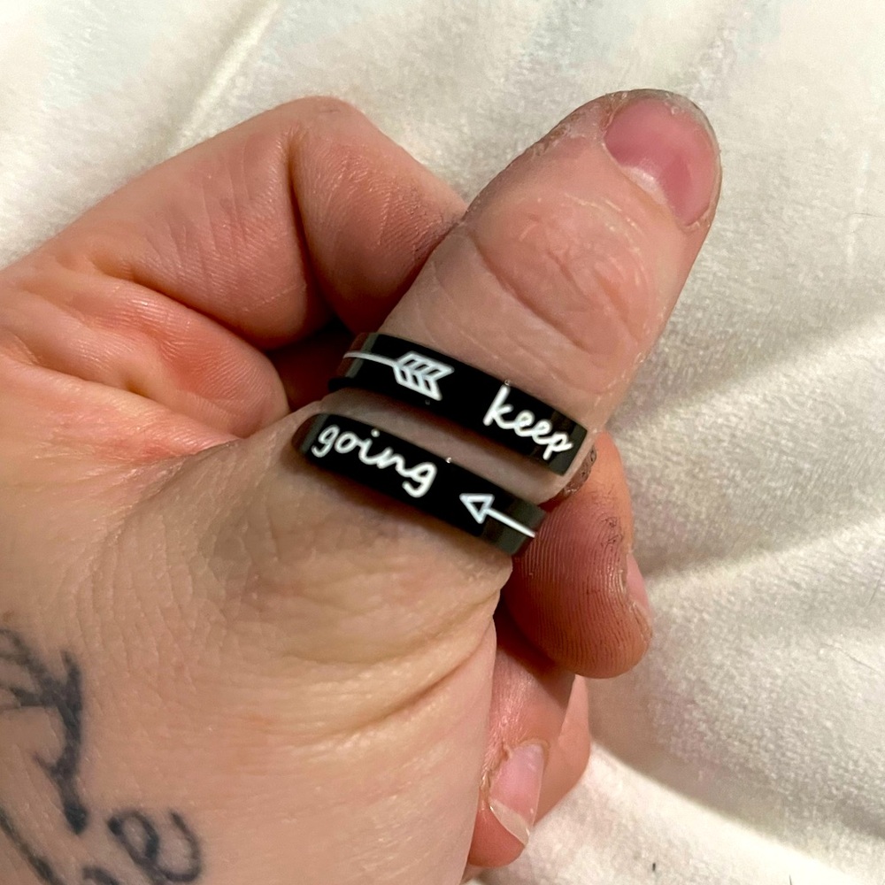 3/$30 Black Ring - Keep Going with an Arrow